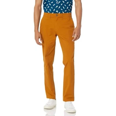 Afbeelding van Amazon Essentials Heren Slim Fit Casual Stretch Chino broek, nootmuskaat, 38W x 32L