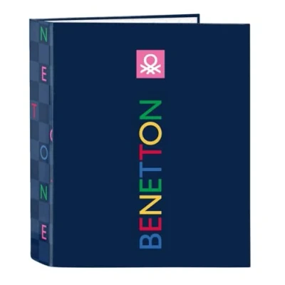 Afbeelding van Ringmap Benetton Damero Marineblauw A4 27 x 33 6 cm