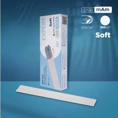Afbeelding van Staleks Pro Expert 20 White PapmAm Rechte Vijl Soft Base Grit 240 25 Stuks (DFCE 240/25W)