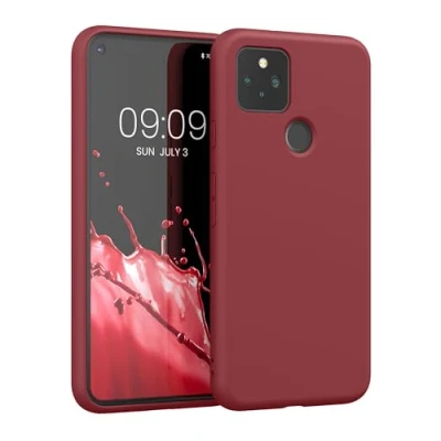 Afbeelding van kwmobile telefoonhoesje geschikt voor Google Pixel 5 Hoesje smartphone Back cover in donkerroze