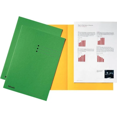 Afbeelding van Esselte dossiermap groen, karton van 180 g/m², pak 100 stuks