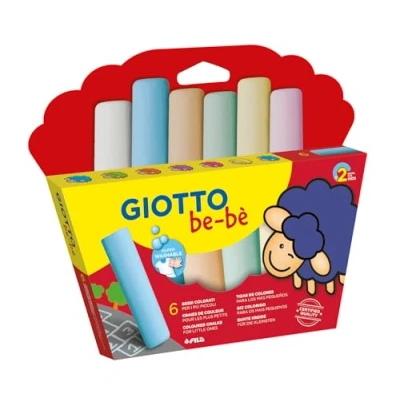 Afbeelding van Giotto BEBE CHALKS JUMBO BOX OF 6 PCS
