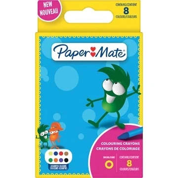 Afbeelding van Paper Mate waskrijt, blister van 8 stuks kleurpotlood