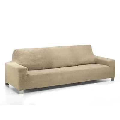 Afbeelding van Martina Home Super elastische bankovertrek, meerkleurig, aanpasbaar, Daytona, beige, 4 zits