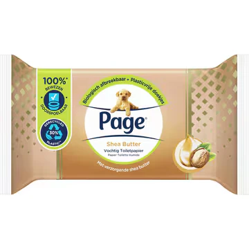 Afbeelding van Page Vochtig Toiletpapier Shea Butter 38 stuks