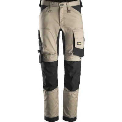 Afbeelding van Snickers 6341 Stretch Werkbroek Khaki bruin/Zwart Maat 48 (Jeansmaat 33/32)