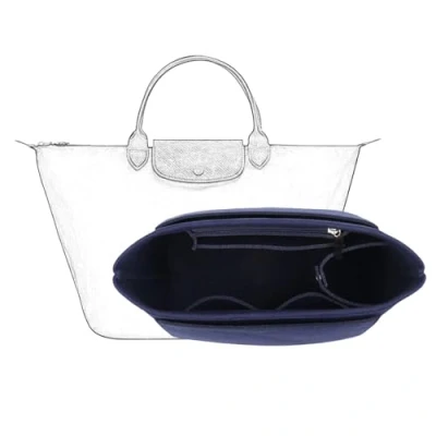 Afbeelding van D.DUO Bag Insert Organizer, portemonnee accessoires, Longchamp lange steel tote organizer (Donkerblauw, S(korte handgreep))