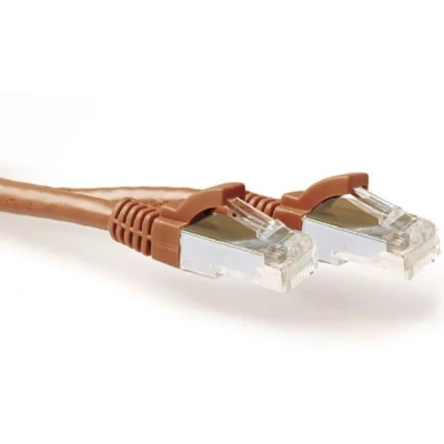 Afbeelding van ACT FB2225 LSZH SFTP CAT6A Patchkabel Snagless Bruin 25 meter