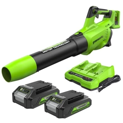 Afbeelding van Greenworks 48 VOLT (2X24 VOLT) accu BLADBLAZER incl. 2x Li Ion &amp; lader