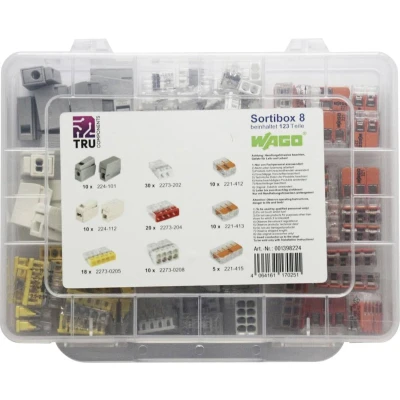Afbeelding van WAGO WA 741 884 Assortiment verbindingsklemmen Flexibel: 2.5 4 mm² Massief: 123 stuk(s)