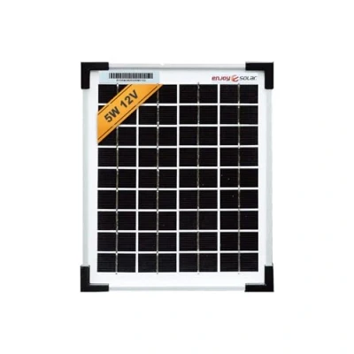 Afbeelding van enjoy solar Mono monokristallijn zonnepaneel, 5 W, 12 V, fotovoltaïsche module, ideaal voor camper, tuinhuisjes, boot