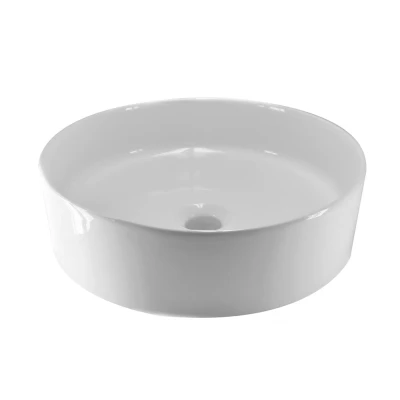Afbeelding van Wiesbaden Link waskom rond 40x12 cm keramiek glans wit