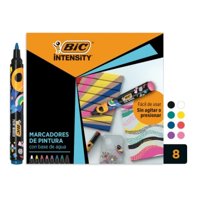Afbeelding van BIC Intensity paintmarker Levendige kleuren set van 8 stuks