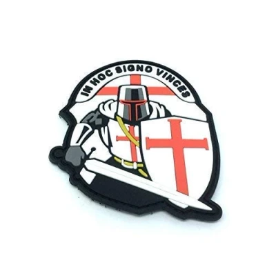 Afbeelding van Crusader &#039;In Hoc Signo Vinces&#039; Knights Templar Morale Patch PVC Airsoft Paintball embleem met klittenband
