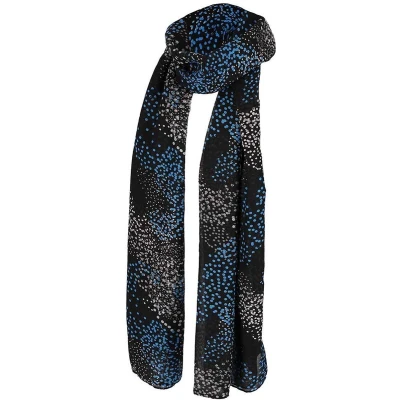 Afbeelding van Sarlini Langwerpige Sjaal Drops Multi Kobalt Blauw