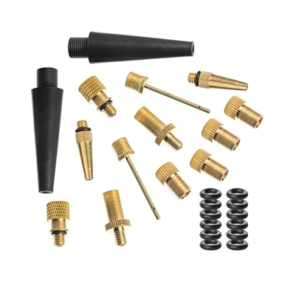 Afbeelding van Ventieladapterset, 26 delig, adapter voor bal, ballon, gymnastiekbal en luchtmatras, fietsventieladapters DV SV naar AV, AV DV, bal , stand hand compressorpompen
