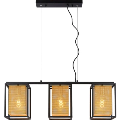Afbeelding van Lucide SANSA Hanglamp 3xE27 Zwart