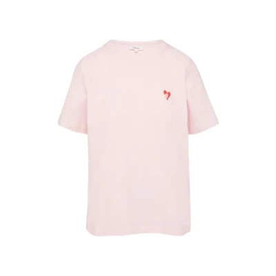 Afbeelding van s.Oliver MIT Minimalistischer Stickerei Tshirt basic, Dames, Maat: 42, Zartrosa