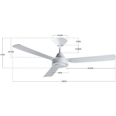 Afbeelding van Beacon Calypso plafondventilator wit 122 cm