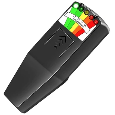 Afbeelding van K2 emf Meter magneetvelddetector, handheld meter, 5 LED gauss meetinstrumenten detector voor elektromagnetische straling, tests outdoor, kantoor draagbaar magnetisch veld straling (zwart)