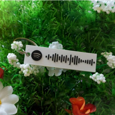 Afbeelding van KDootje Spotify sleutelhanger met eigen nummer