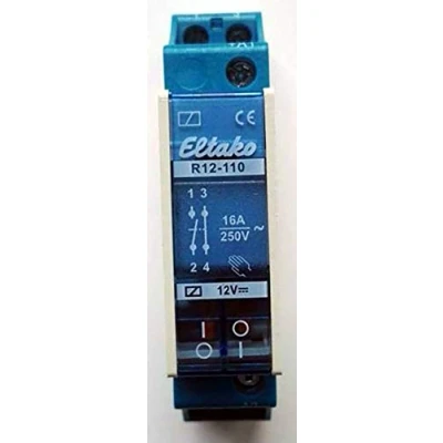 Afbeelding van Eltako R12 110 12V Schakelrelais Nominale spanning: 12 V Schakelstroom (max.): 8 A 1x NO, NC 1 stuk(s)