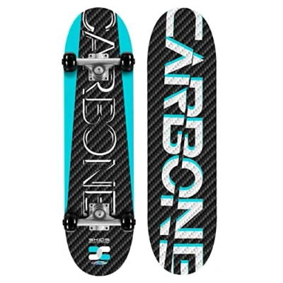 Afbeelding van Stamp Skids Control skateboard carbone zwart/blauw/wit