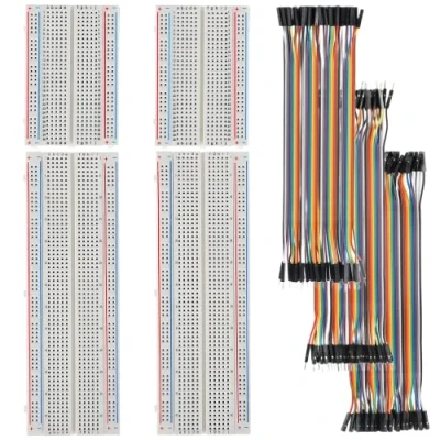 Afbeelding van HUAREW Breadboard en Jumper Draden Kit Inclusief 830 Tie Punten Broodplank 400 Wire