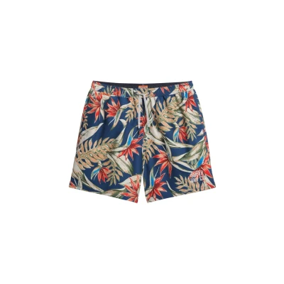 Afbeelding van Superdry Hawaiian Print INCH Zwemshorts, Heren, Maat: XL, Bird of paradise navy