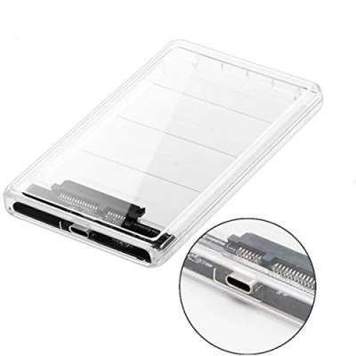 Afbeelding van Cablecc USB C Type naar 2,5 Inch SATA SSD HDD Externe Behuizing Transparant voor Laptop &amp; PC