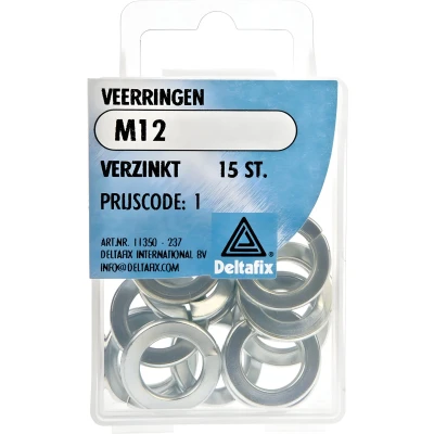 Afbeelding van Deltafix veerring verzinkt m12 din 127b 15 st.