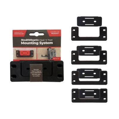 Afbeelding van StealthMounts OM CLFT BLK 4 Cleat&#039;n&#039;Feet Montage Systeem Zwart Stuks