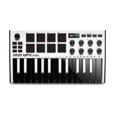 Afbeelding van AKAI MPK Mini MK3 MIDI keyboard controller USB Zwart/Wit