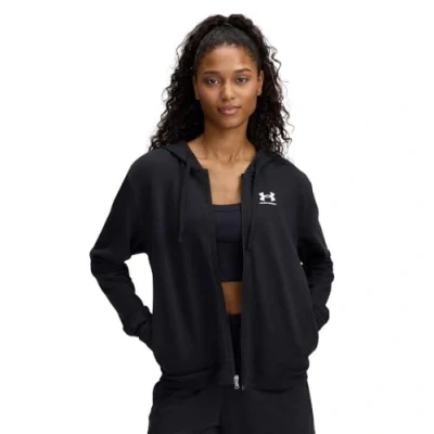 Afbeelding van Under Armour UA Rival Terry FZ Zwart//Wit LG, Zwart/Wit, L