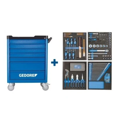 Afbeelding van Gedore WSL LB TS 147 Gereedschapwagen Workster smartline Black Edition 7 laden Delig 3106683 2980312
