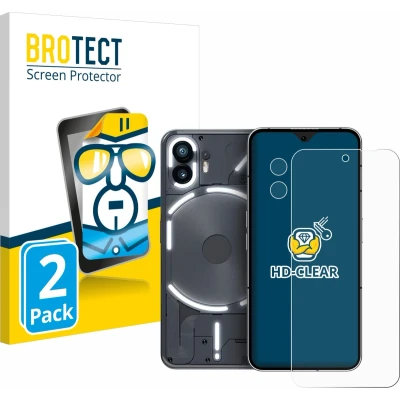 Afbeelding van BROTECT (2 Stuks) Schermbeschermer voor Nothing Phone (2) (Voor+Camera) Screen Protector Transparant