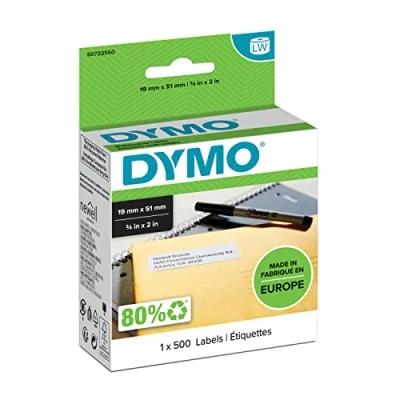 Afbeelding van DYMO Authentieke kleine multifunctionele labels 19 mm x 51 Zelfklevend Rol van 500 Gemakkelijk te verwijderen Voor LabelWriter labelmakers Gemaakt in Europa