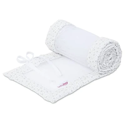 Afbeelding van babybay Comfort Netnest geschikt voor Maxi, Boxspring en Plus modellen, witte glitter sterren zilver