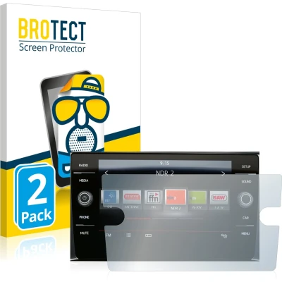 Afbeelding van BROTECT Screenprotector voor Volkswagen Golf 7 2018 Composition Media 8&quot; Folie Beschermfolie matte (2 Stuks)
