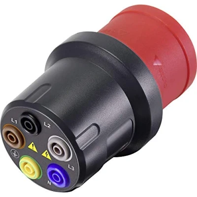 Afbeelding van VOLTCRAFT VMA 3L 32 Meetadapter CEE stekker A 5 polig Bus 4 mm Donkergrijs, Rood