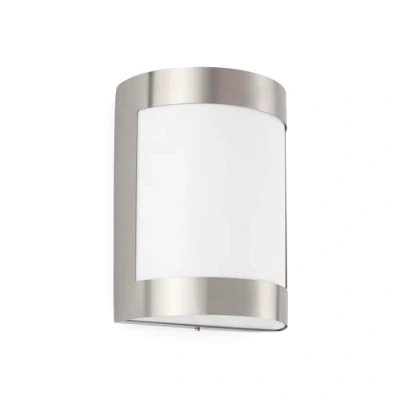 Afbeelding van Faro Barcelona Cela 72280 Wandlamp, 15 W, roestvrij staal 304 en PC diffuser, opaal