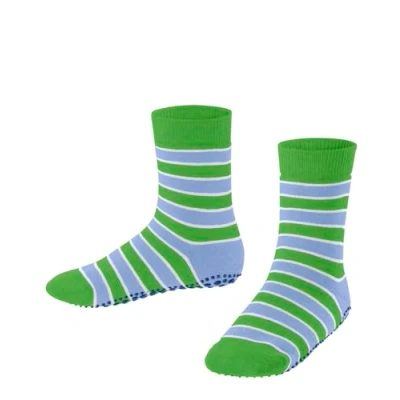 Afbeelding van FALKE Uniseks kind Stopper Sokken Simple Stripes K HP Katoen Noppen op de zool 1 Paar, Groen (Vivid Green 7231) nieuw milieuvriendelijk, 19 22