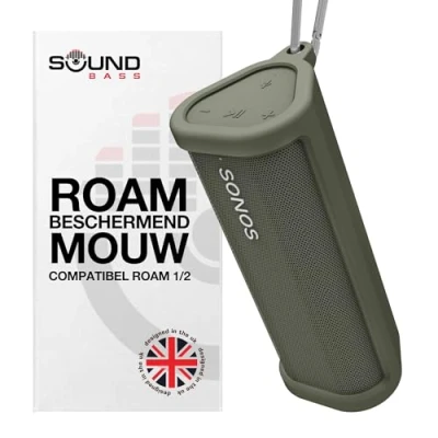 Afbeelding van Sterke Siliconen draagtas voor Sonos Roam Bescherm Uw Draadloze Bluetooth Luidspreker Met Behulp Van Deze Cover/Sleeve (Groen)