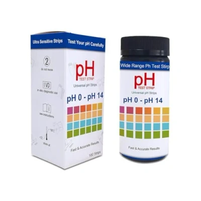 Afbeelding van 100 stuks pH teststripset, universeel gebruik (pH 0 14), gevoelige test voor speeksel en urine