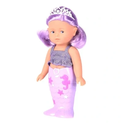Afbeelding van Corolle 9000240070 Mini zeemeermin Naya, volledige vinylpop met halflang haar, afneembare zeemeerminnenstaart, 20 cm speelpop vanillegeur, vanaf 3 jaar