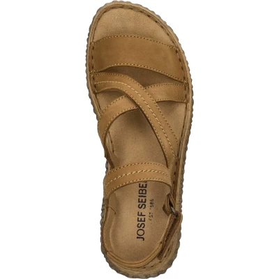Afbeelding van Josef Seibel Ronja 05 Sandalen met sleehak, Dames, Maat: 42, Castagne Leer