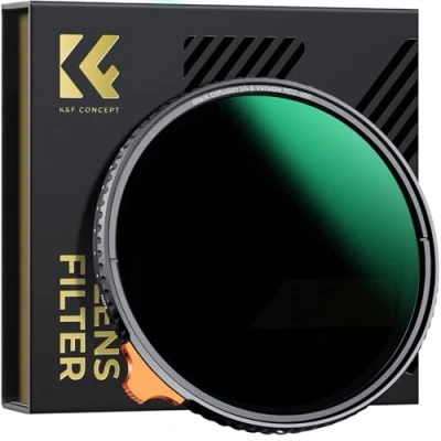 Afbeelding van K&amp;F Concept filter 82mm Black Mist 1/4&amp;ND2 ND400 2 in 1 multifunctioneel Promist 1/4 en variabel ND