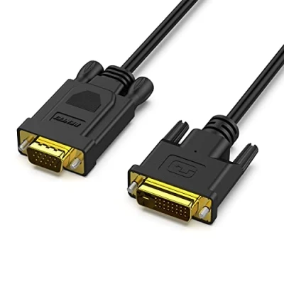 Afbeelding van Actieve DVI D naar VGA, BENFEI 24+1 VGA 3 Meter Kabel Mannelijk Verguld Koord…
