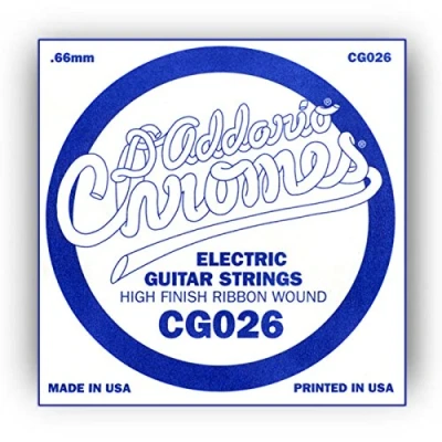 Afbeelding van D&#039;Addario 026 Flat Wound Single String voor Elektrische Gitaar