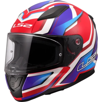 Afbeelding van LS2 FF353 Rapid II Flitz Helm, wit rood blauw, afmeting 3XL voor man